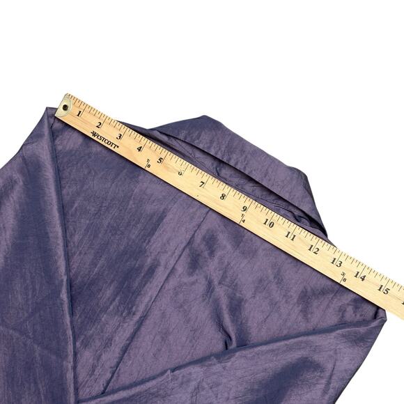 A La Mode by XiAO Taffeta Jacket Womens M Purple Asymmetrical Button Lagenlook - Picture 13 of 16